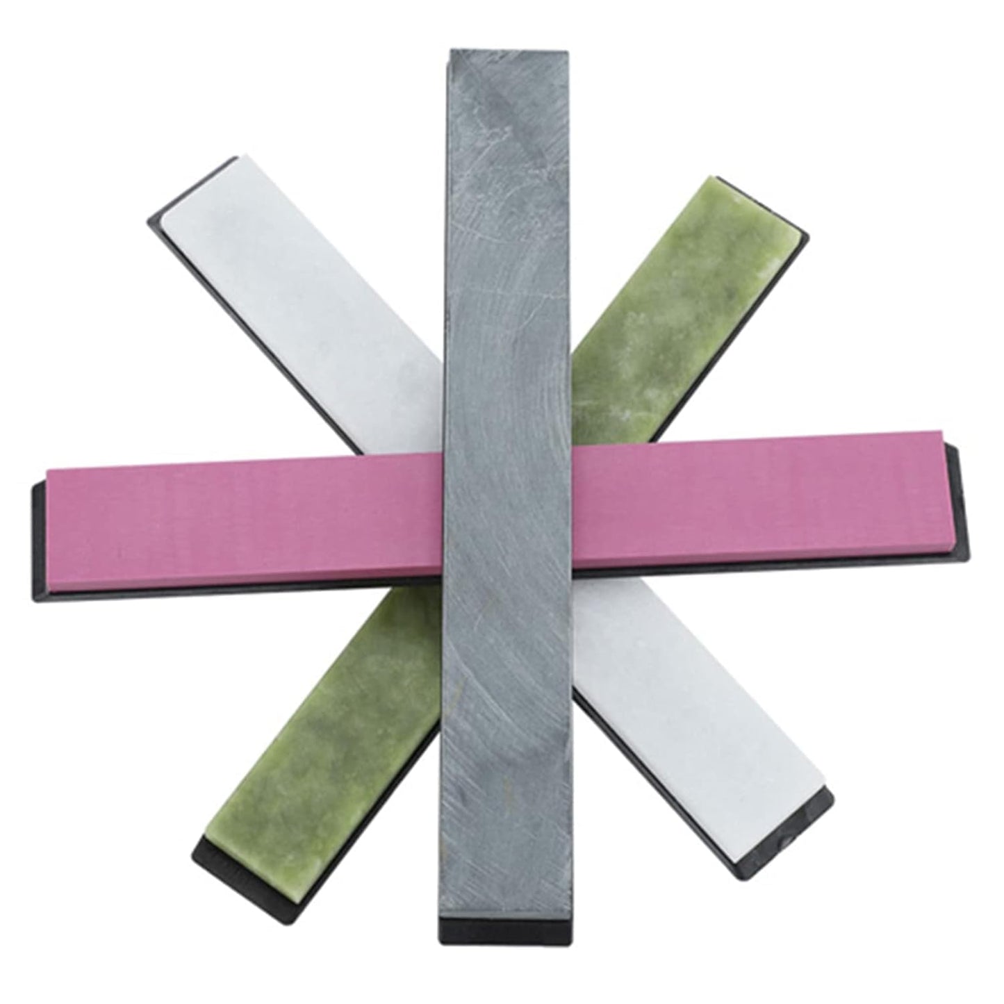 Knife Sharpening Stone Whetstone, 4pcs 3000/5000/8000/10000 Grits Colorful Grindstone with Base for Knives Sharpening Fixed Angle Knife Sharpener, Steel Grinding Disc
