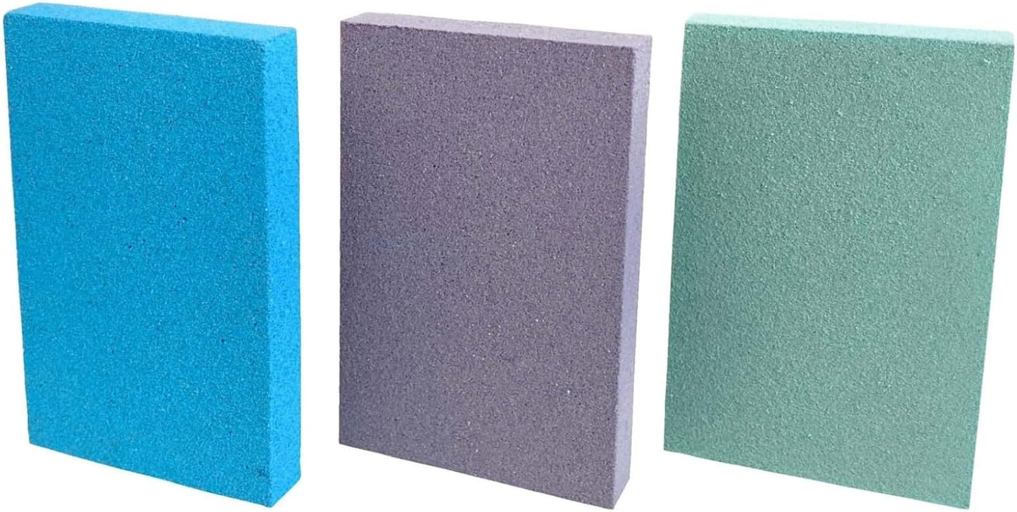Sanflex Cerabloc Set (Grit Size #80, #120, #220 1 each) Rubber Whetstone for Manual Use CK800