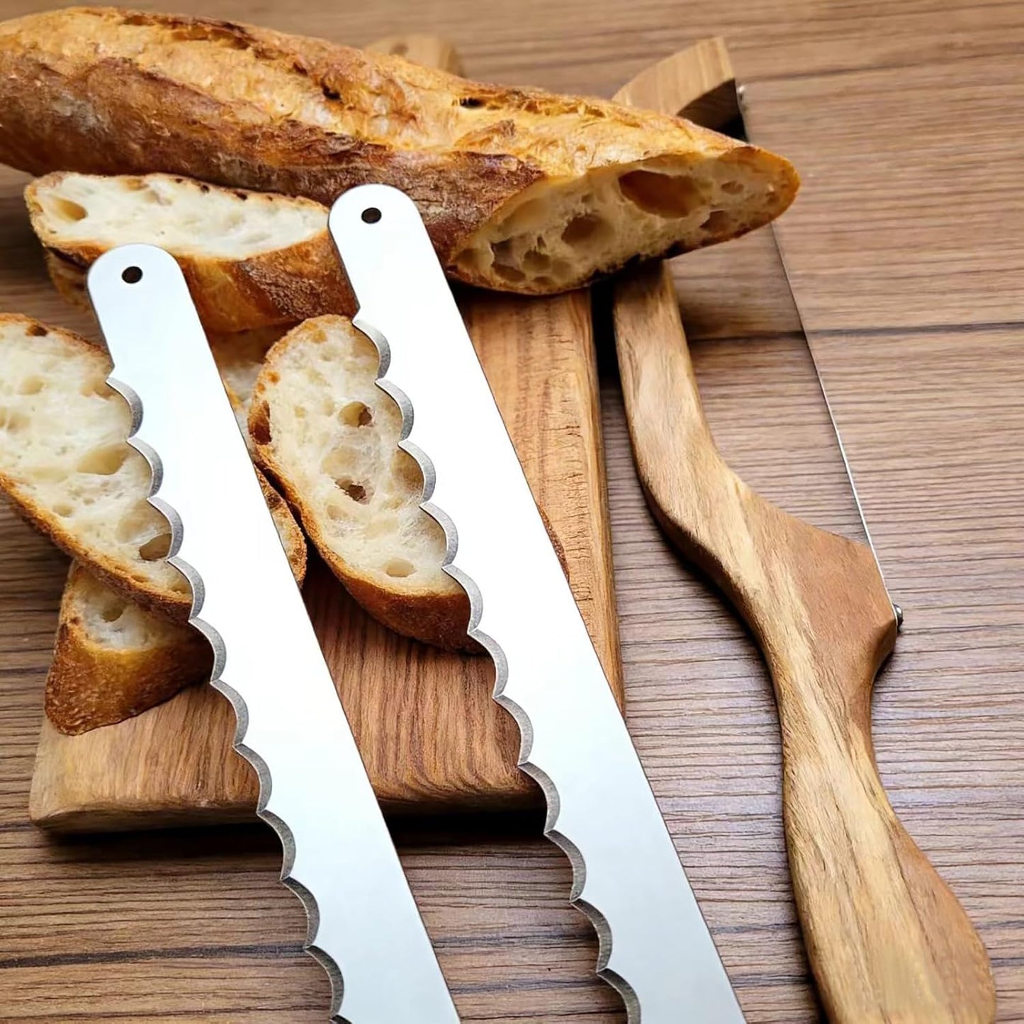 Bread Knife Replacement Blade, Bread Bow Knife Blades Refill, Bow Bread Knife Slicer Blades Only-2Pieces come with Blade Guard