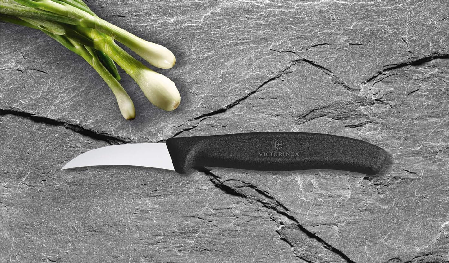 VIC-6.7503 Swiss Classic Paring 2½" Shaping Spear Point Blade 5/8" Width at Handle Black