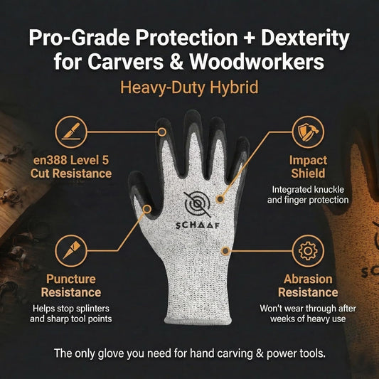 Cut Resistant Gloves, Durable, Flexible, Level 5 Cut Protection for Wood Carving and Woodworking
