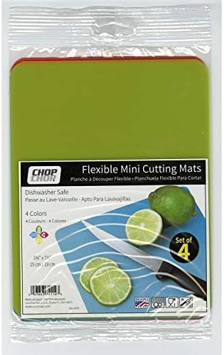 Cut N' Funnel 4 Pack Bright Colored Cutting Board Mats