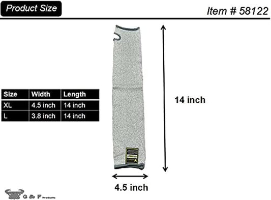 Cut Resistant Sleeves, Level 5 Protection, Slash Resistant Arm Sleeves, 14" Long, Sold By Pair (2Piece)