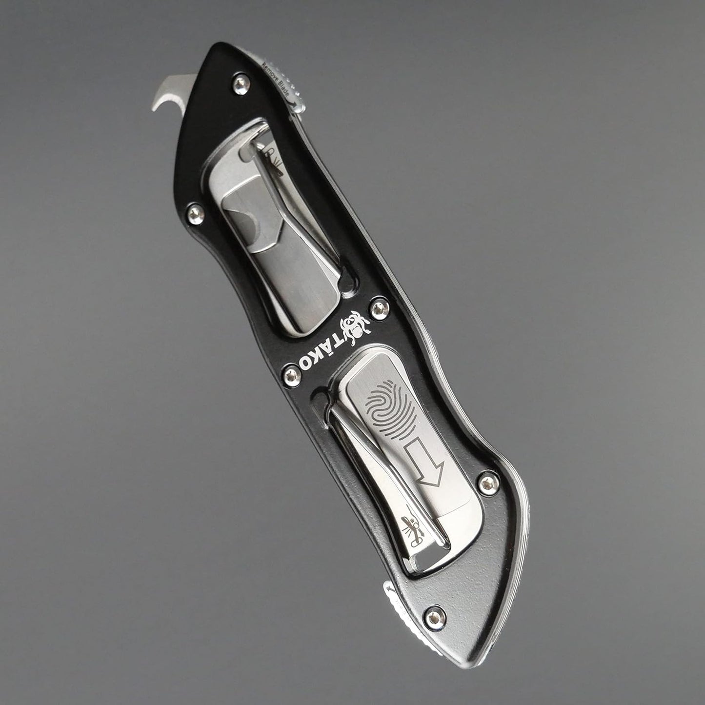 Tako X2- Retractable Utility Knife, Quick Change, Instant Extra Blade Access, Box Cutter, Pocket Knife, Compact