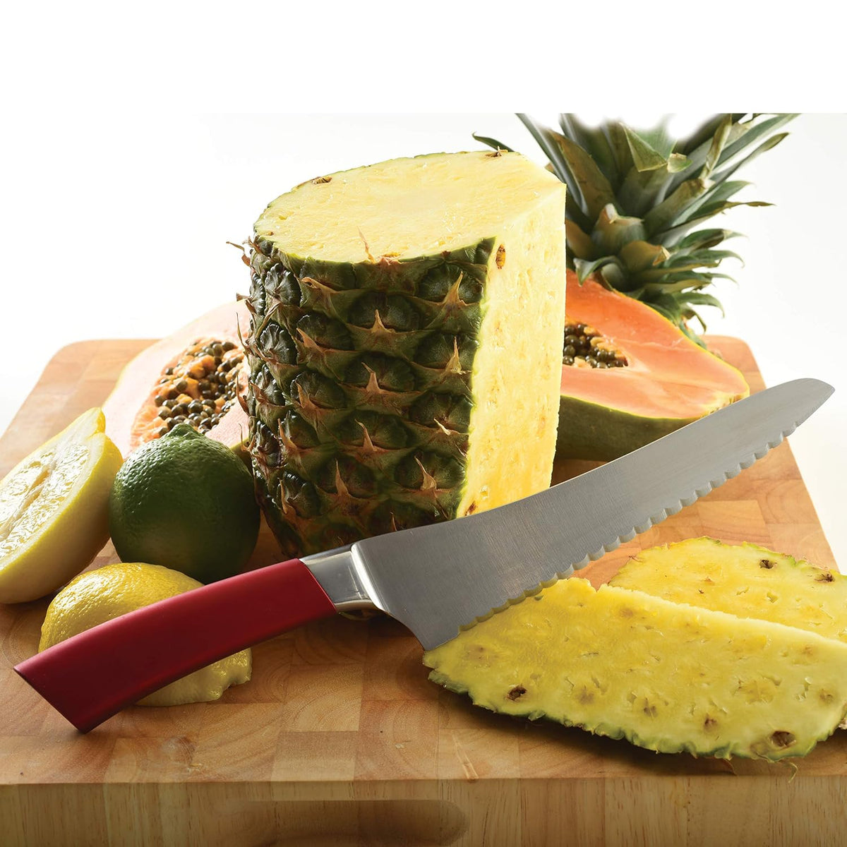 UNI Knife All Purpose Kitchen 8 in Serrated Stainless Steel Blade for Tomatoes Bread Meat