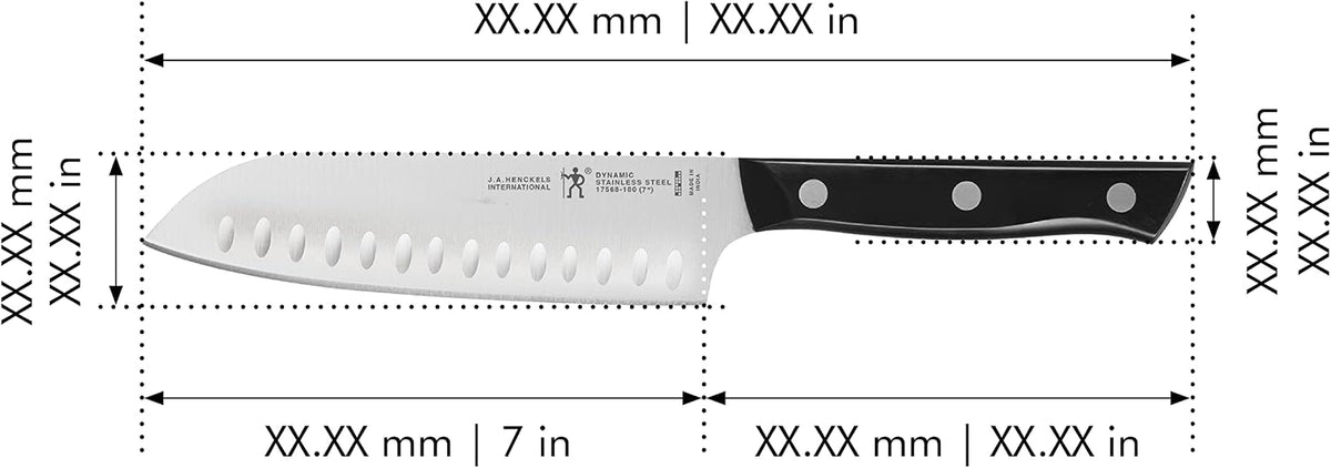 Dynamic Razor-Sharp Hollow Edge Santoku Knife 5 inch, German Engineered Informed by 100+ Years of Mastery