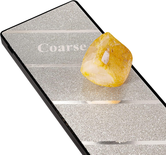 10 inch Diamond Sharpening Stone 120/180 Dual Grit, Lapping Plate Knife Whetstone for Scissor Chisels Blades Grinding