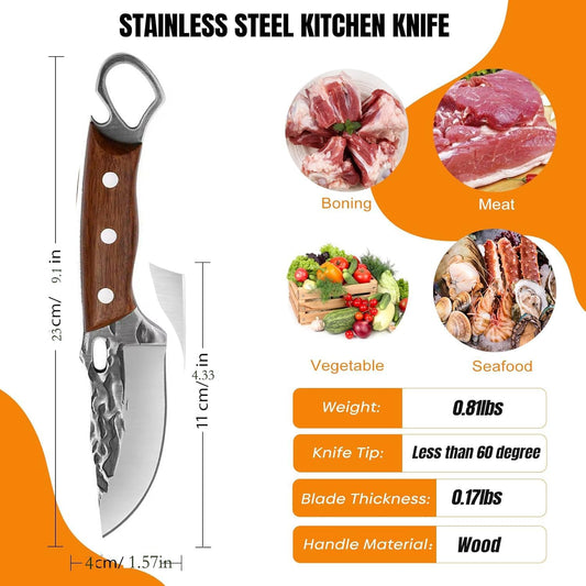 Fixed Blade Knives with Sheath, 8.5-inch Hunting Knives Full Tang Bushcraft Knife Survival Knives, Fixed Blade Hunting Knives for Camping, Hiking, Survival