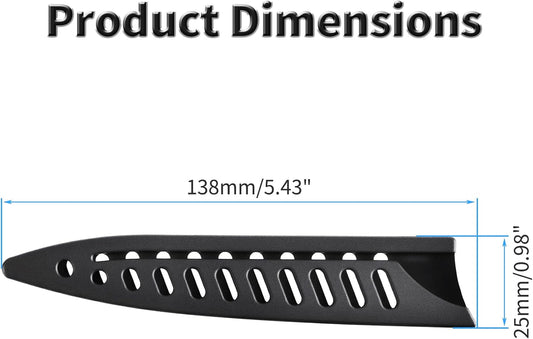 2pcs Safety Knife Cover Sleeves, 5" General-Purpose Knife, PP | Sheath Blade Protector, for Home Kitchen, Universal Sheath for Knife Protection, Black