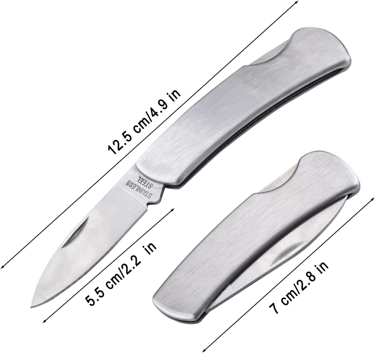Paring Knife,all Steel Foldable Fruit Knife, All Steel Handle, Fruit Knife Small of Exquisite,small and Easy to Carry,suitable for Most Types of Vegetables and Fruits (4.9 inch)