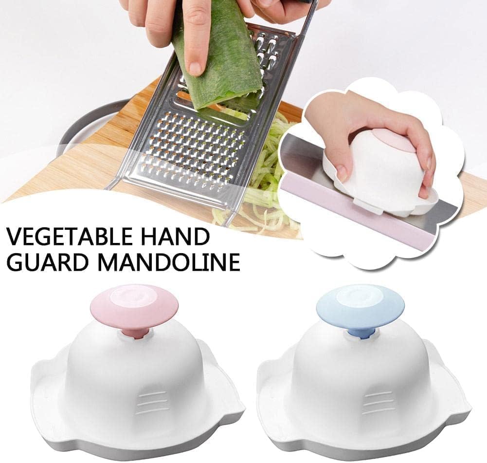 1Pc Blue Food Safety Holder for Mandolin Slicer or Grater, Food Slicer Cutter Finger Guard for Mandoline Slicer Grater ,Finger Anti-Cut Protectors for Vegetable GraterCutting, Mandolines and Slicers