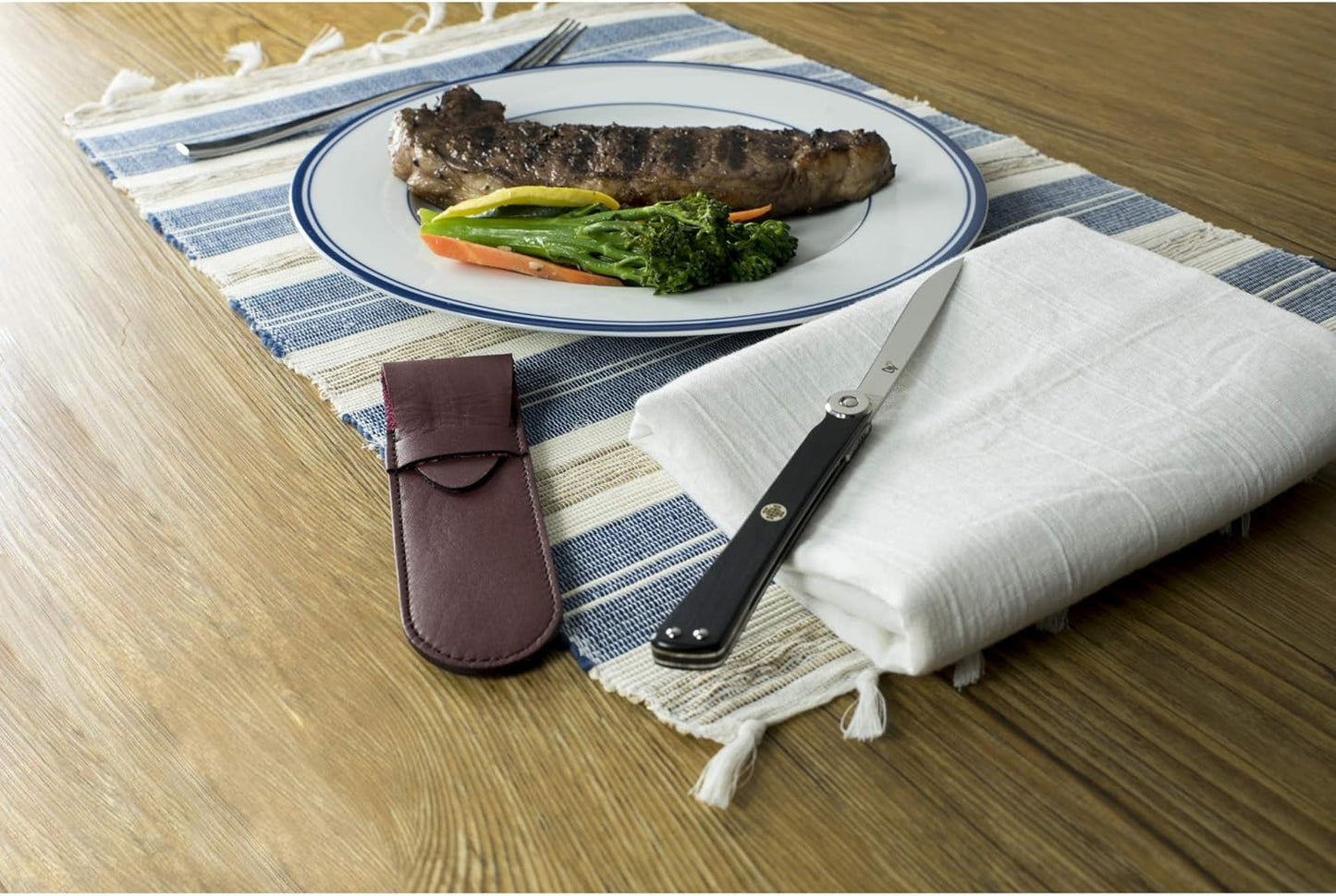 Higo-No Kami Personal Steak Knife | 3.5" Handcrafted Japanese Knife, VG10 Stainless Steel Blade, Pakkawood Handle