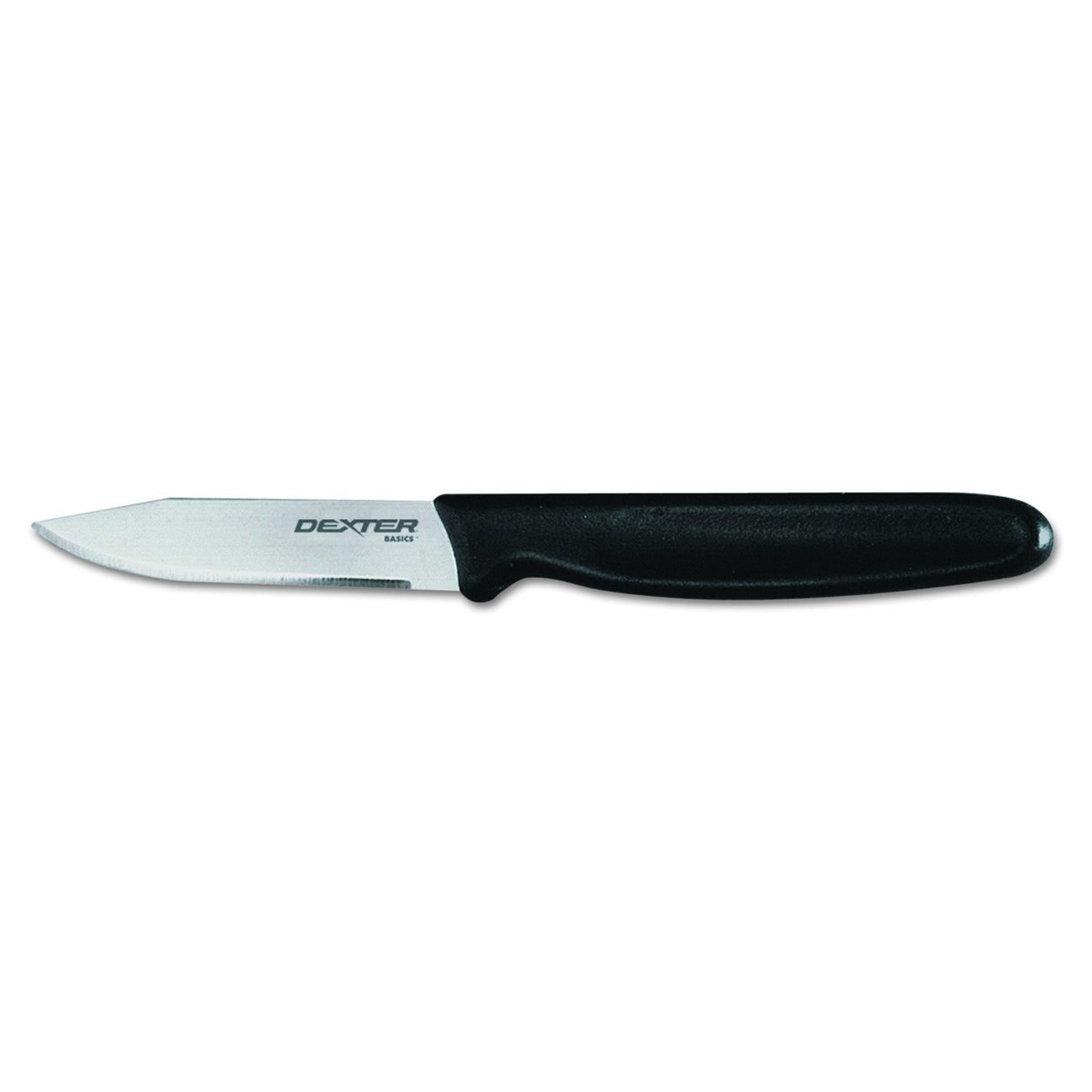Dexter-Russell 31366 Paring Knife, 2-3/4" Clip Point Blade, Series, Slip-Resistant Polypropylene Handle with Finger Guard, Black, NSF Listed, Compact Kitchen Prep Knife