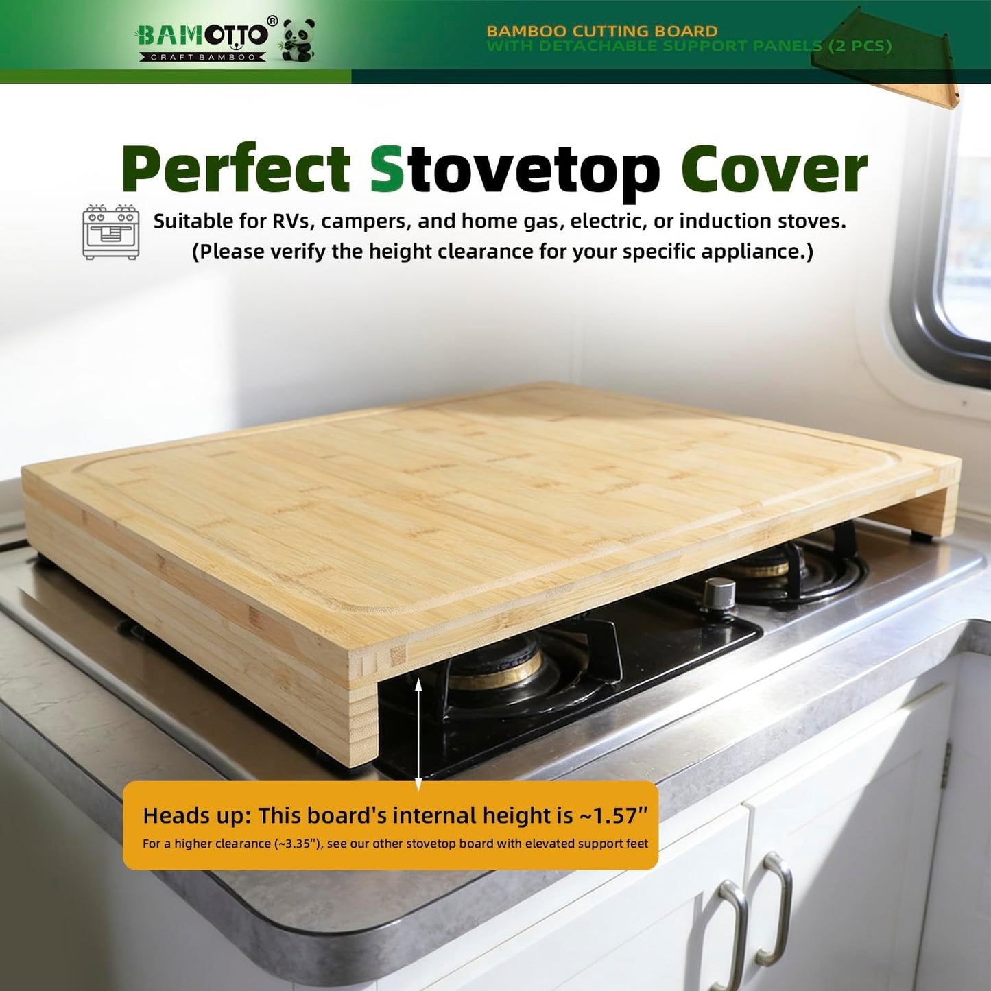 18.1x21.3 Inch Large Bamboo Cutting Board
