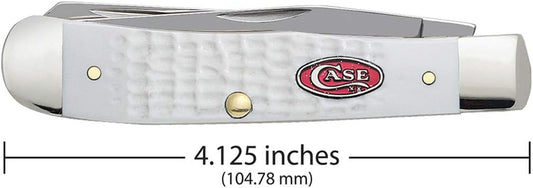 Case WR XX Pocket Knife Sparxx White Jigged Synthetic Trapper Item #60182 - (6254 SS) - Length Closed: 4 1/8 Inches