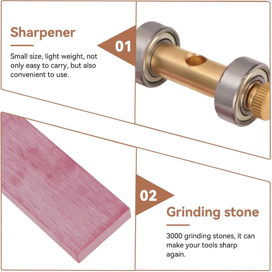 BenchStone Sharpening Stone 3000 Grit Sharpener Repair Tool Set Whetstone Bench Stone with Adjustable Screwdriver Sharpening Guide Grinding Tool for Watchmaker Screwdrivers
