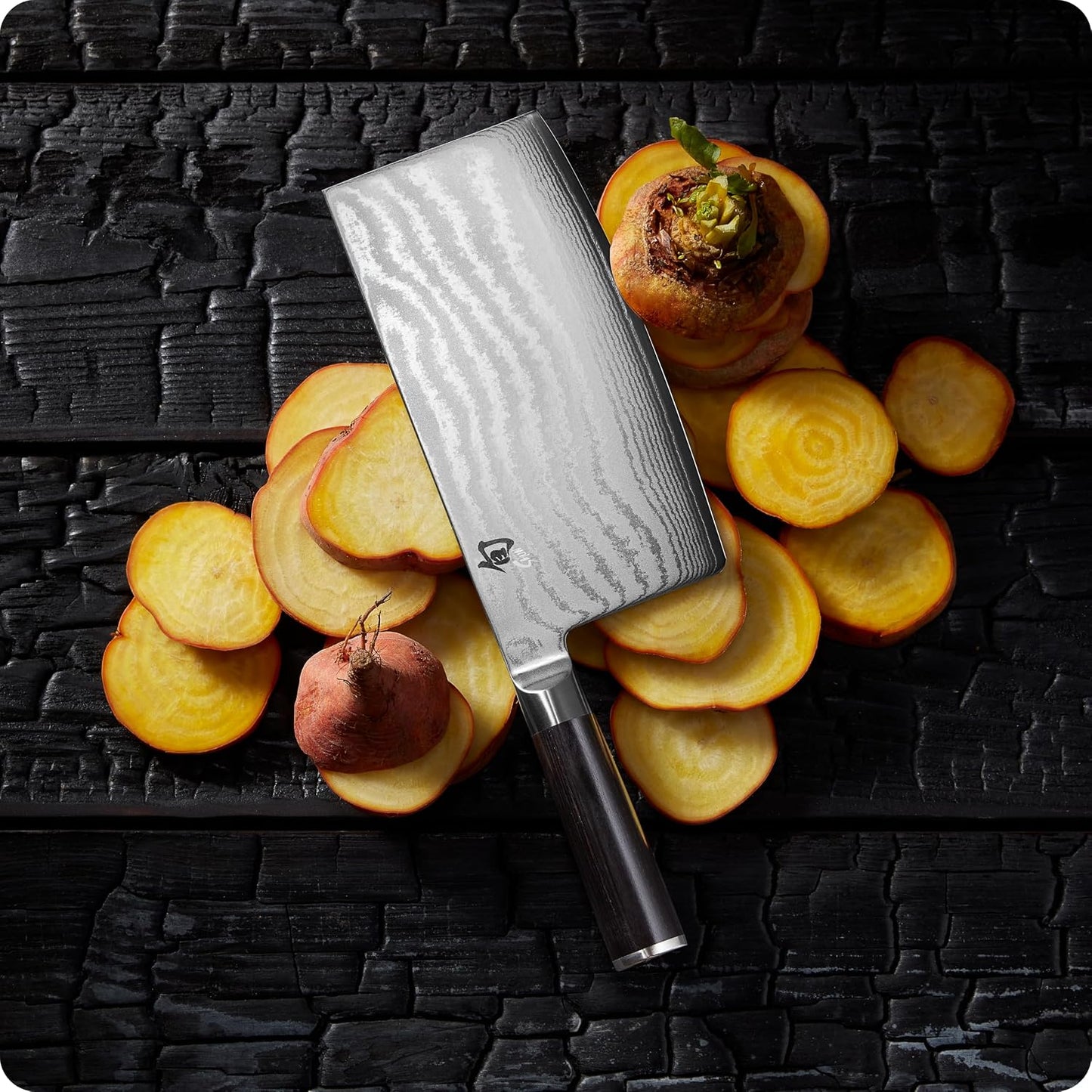 Classic 7" Vegetable Cleaver, Handcrafted Japanese Knife, VG-MAX Core with Damascus Stainless Steel Cladding, Pakkawood Handle, Chinese Cleaver for Processing Large Vegetables