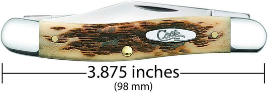 Case XX WR Folding Pocket Knife 3 Blade Stockman 3 7/8 Inches Closed (Amber Bone)