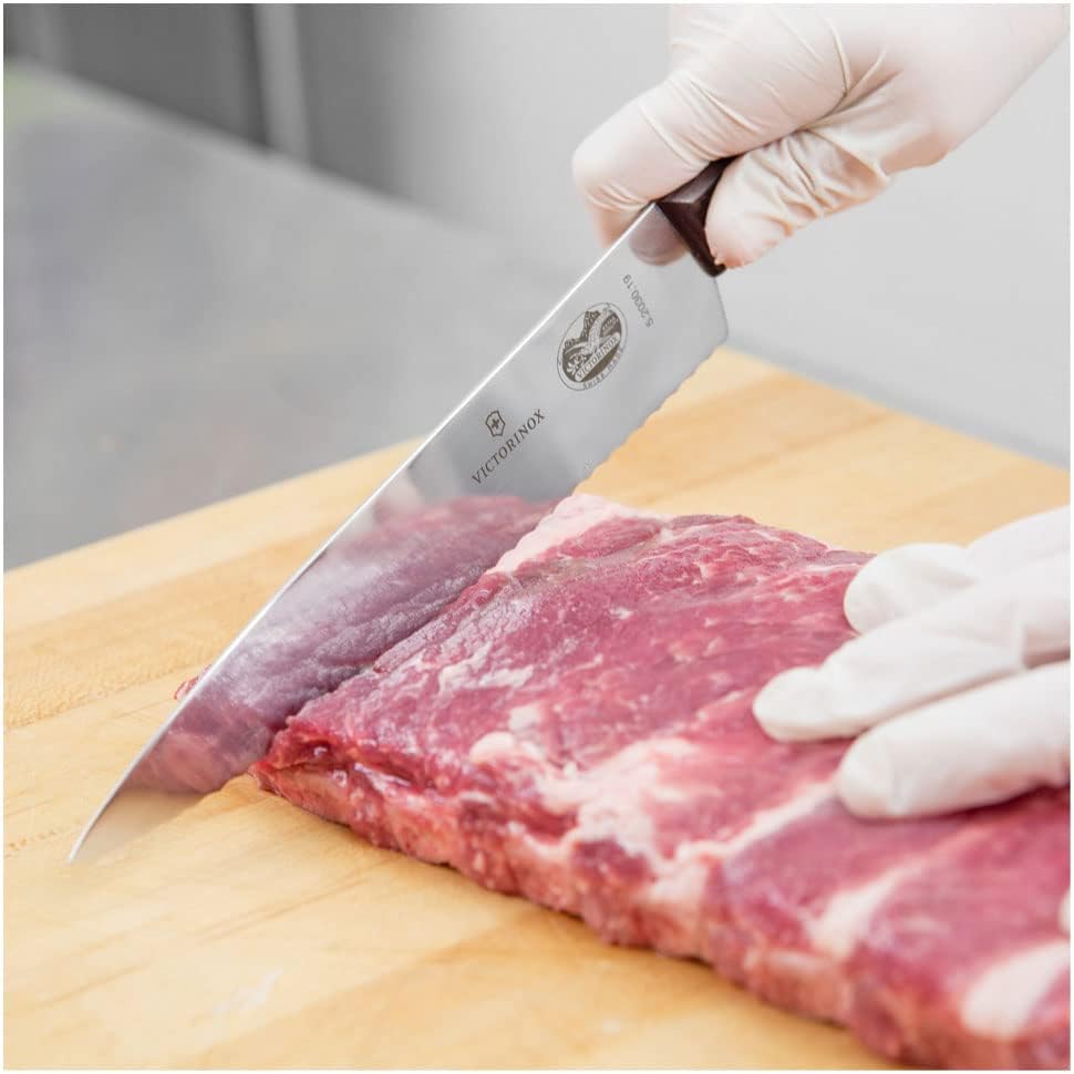 7-1/2-Inch Wavy Edge Chef's Knife/Carver, Rosewood Handle