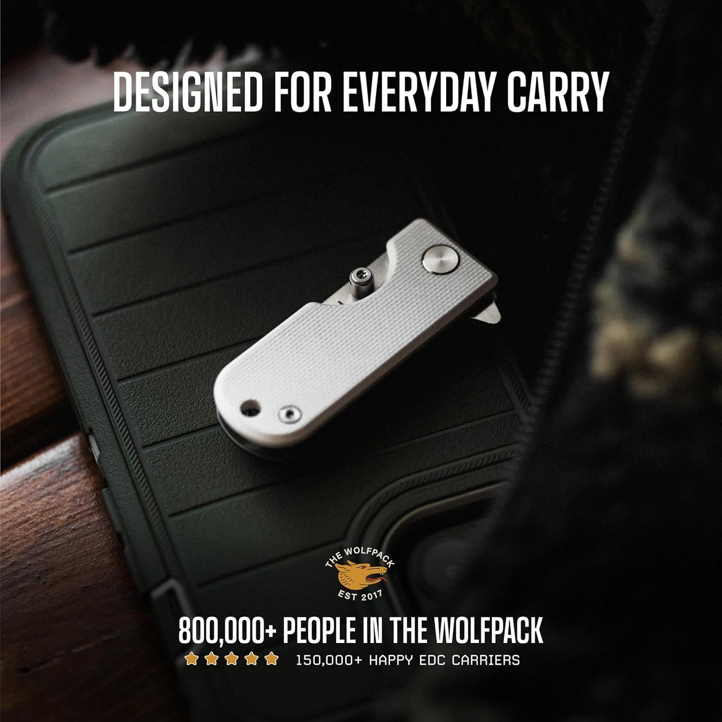 Microblade Premium Folding Pocket Knife - 1.5" D2 Steel Blade, Compact Titanium EDC Knife with G10 Handle, Manual Thumb Stud, Deep Carry Clip - Lightweight Everyday Carry (Blacked Out)