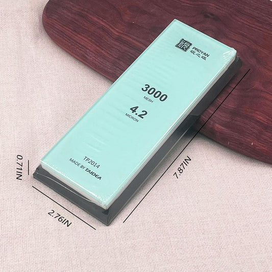 Glass Sharpening Stone with Non-slip Rubber Base, Professional Whetstone, Glass Stone 3000 Grit