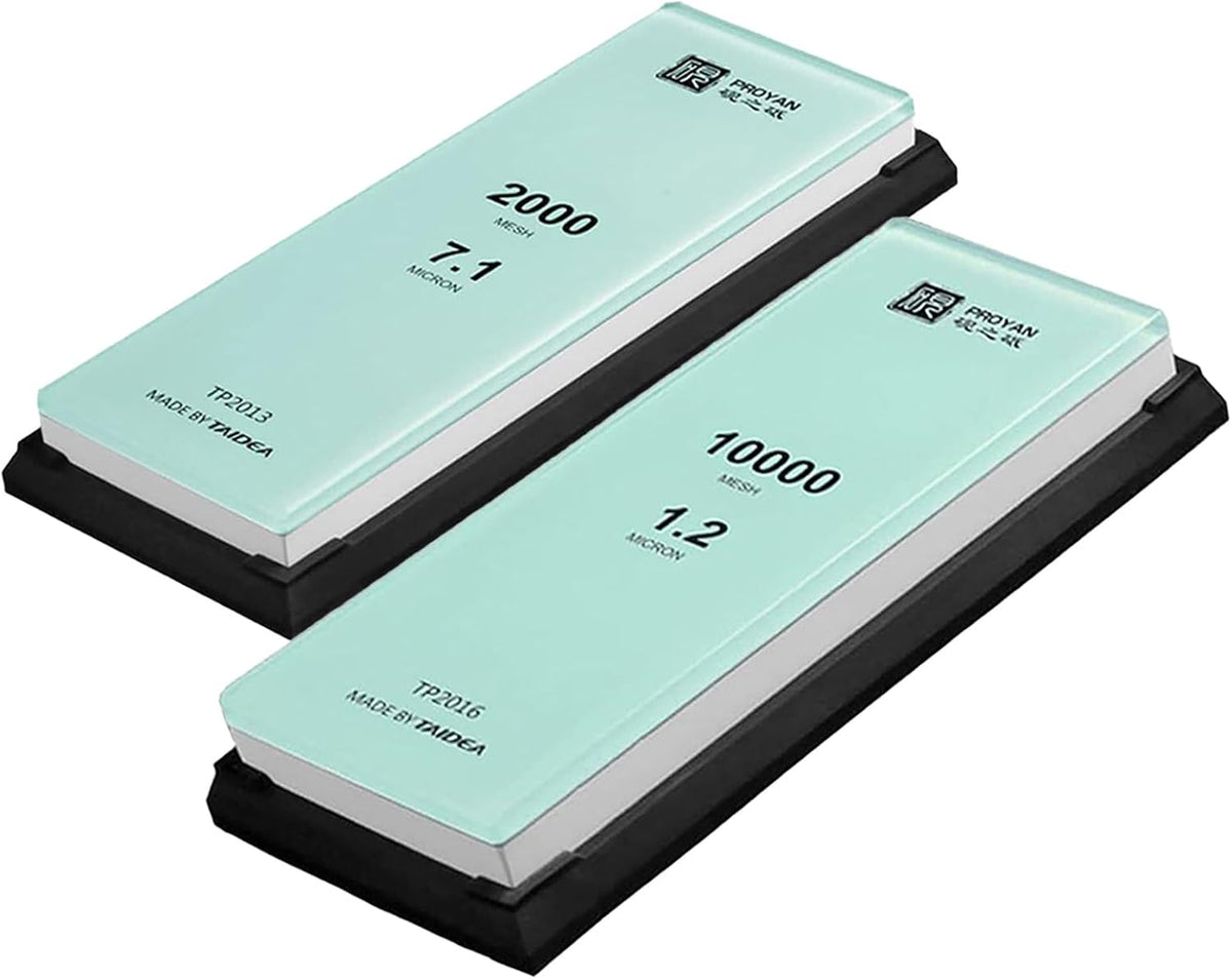 Glass Sharpening Stone with Non-slip Rubber Base, Professional Whetstone, Glass Stone 3000 Grit