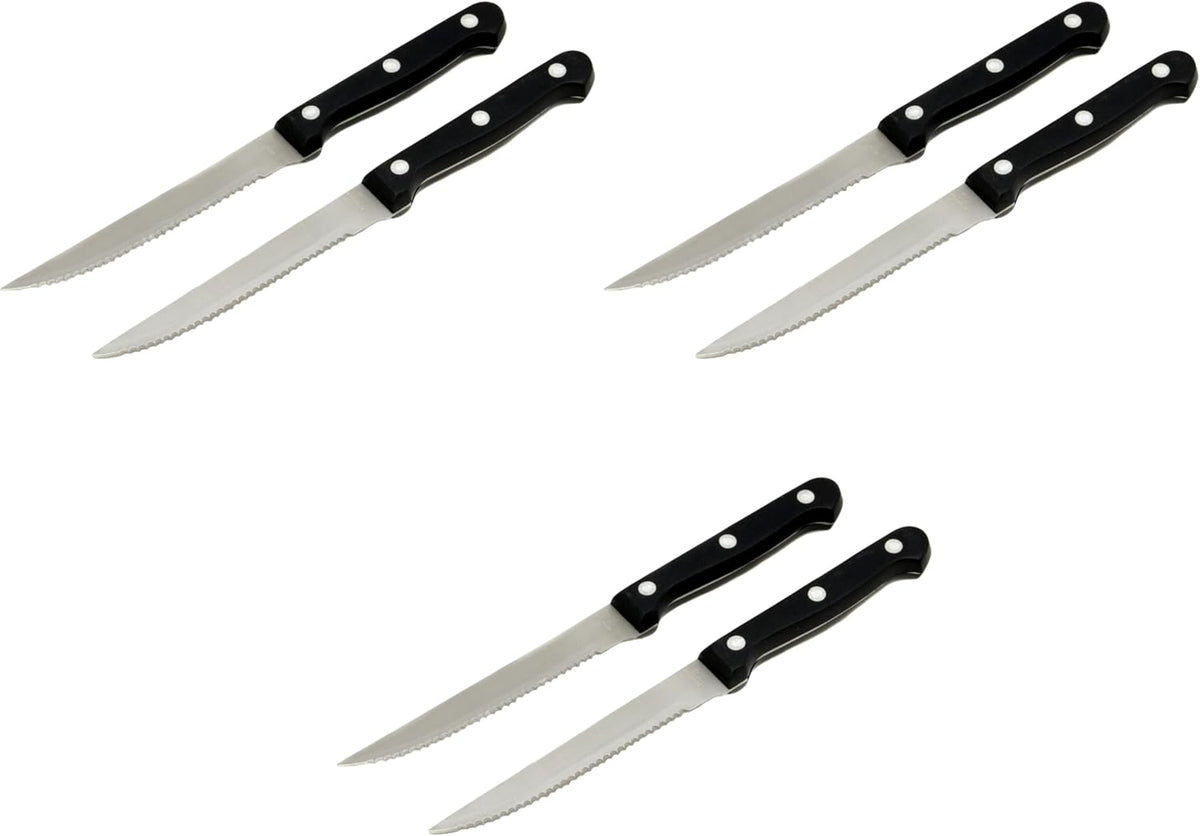 Select Paring Knives, 9.5 inch 2 piece knife set, Stainless Steel/Black