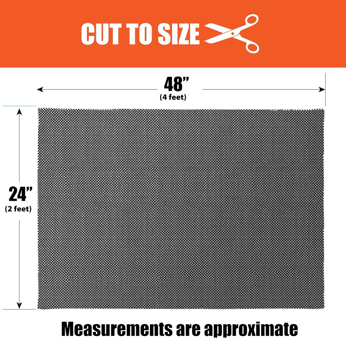 helf, Cabinet and Woodworking Non Slip Padded Rubber Mat 24 x 48"