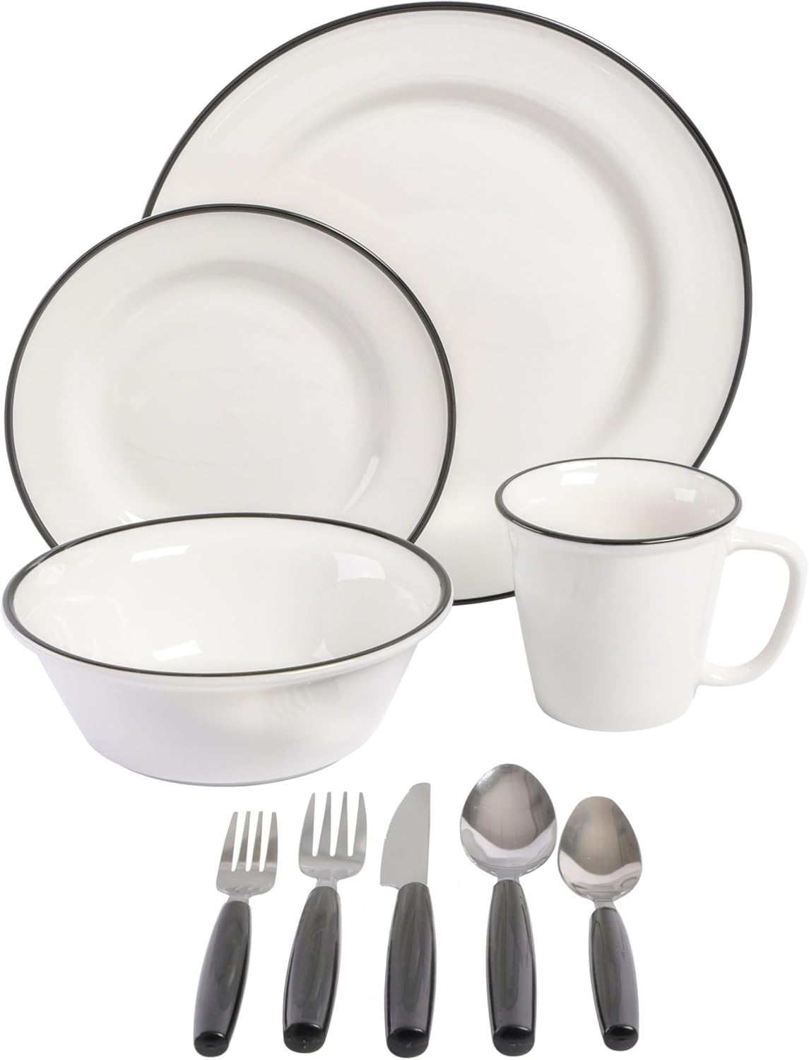 Gibson Home 74 Piece Kitchen in a Box Pots and Pans Cookware, Plates and Bowls Dinnerware, Cutlery Knife Block, Flatware Utensils, Tools & Gadgets, Storage, Glasses Set