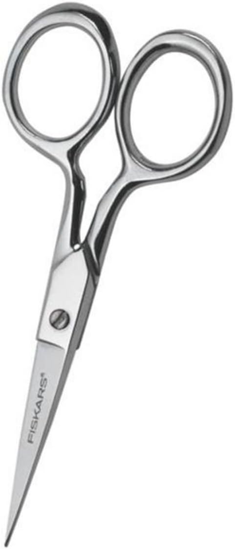 Forged Scissors - 8" Stainless Steel - Paper and Fabric Scissors for Office, Arts, and Crafts - Silver