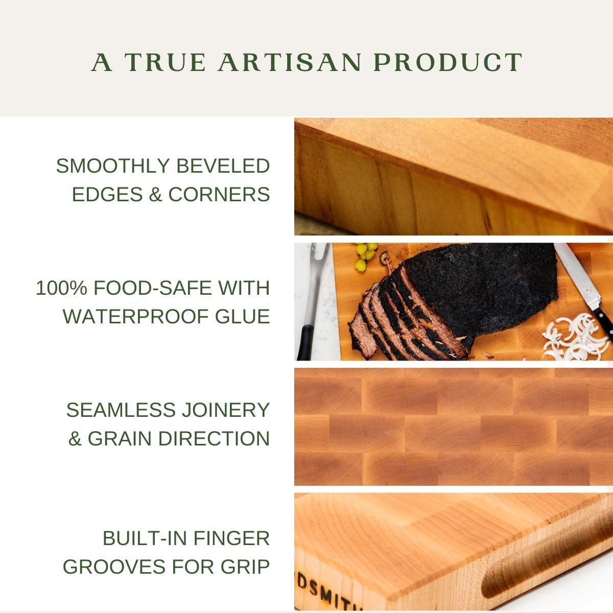Walnut Sidekick End Grain Cutting Board - Walnut Wood Cutting Board for Kitchen - Kitchen Cutting Board - Wooden Cutting Board