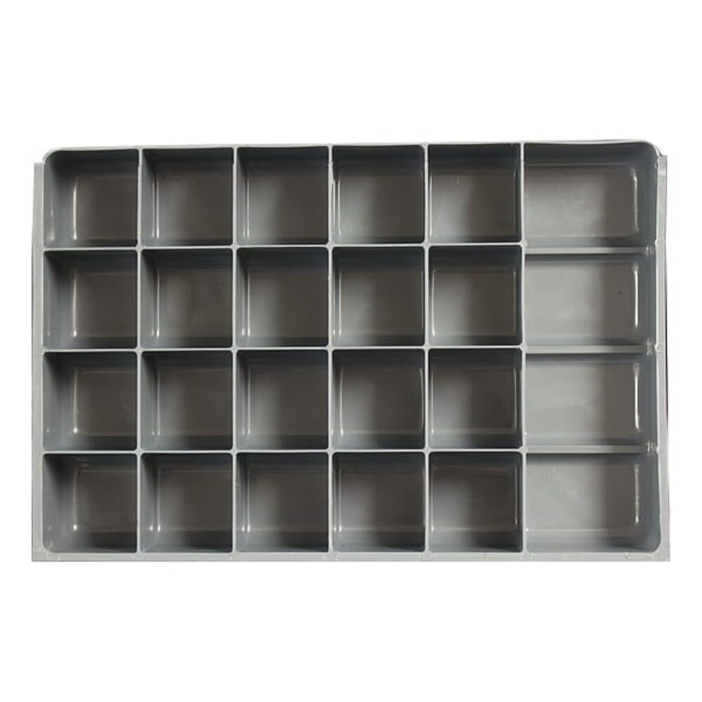 Compartment Drawer Insert with 21 compartments, Polypropylene, 2" H x 13-3/8 in W - 1 Each