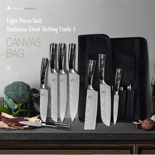 FULLHI Knife Set, 14pcs Japanese Knives Set, Multiple Colour Premium German Stainless Steel Chef Knife Set