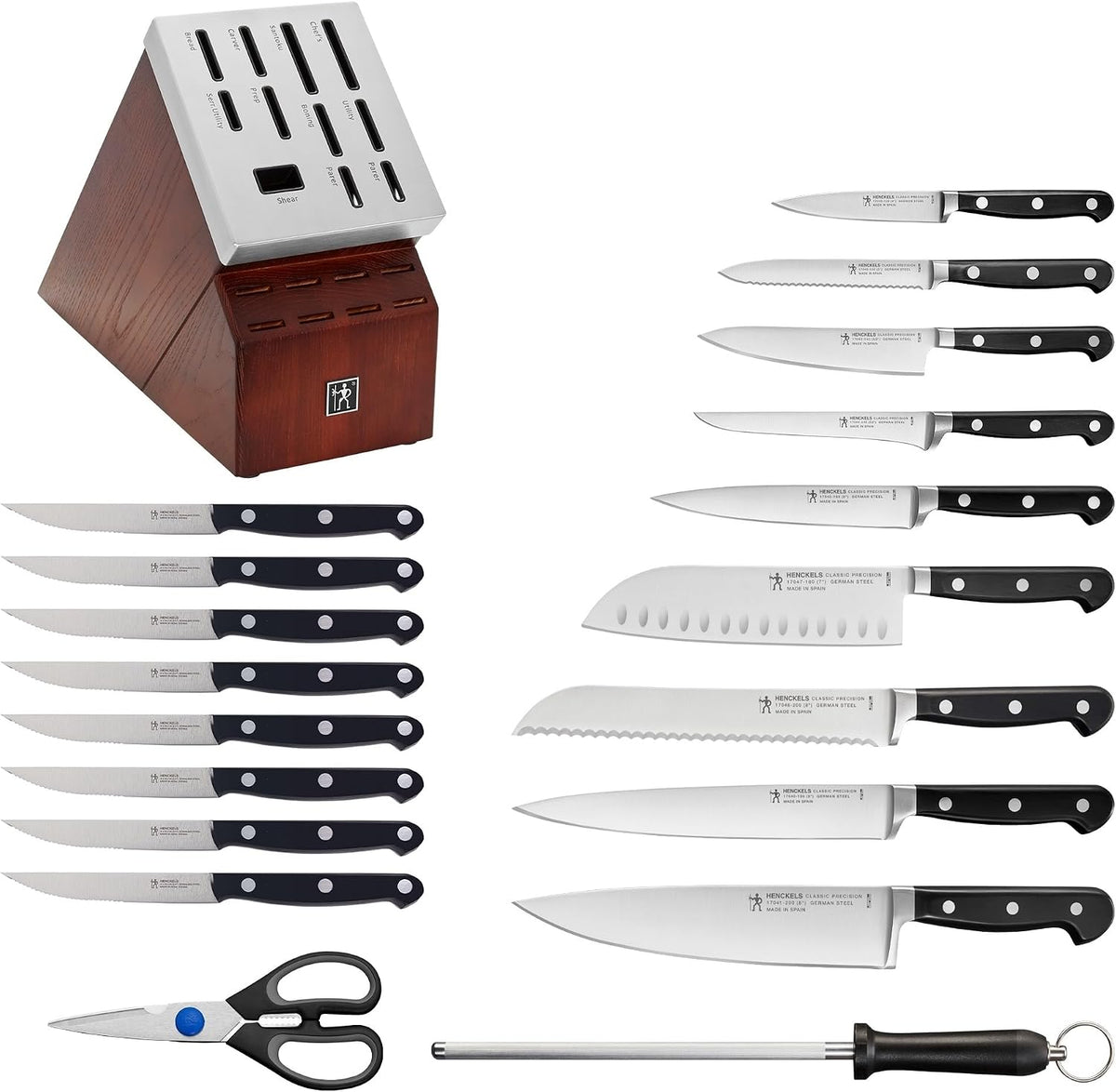 Classic Precision 20-pc Self-Sharpening Knife Block Set