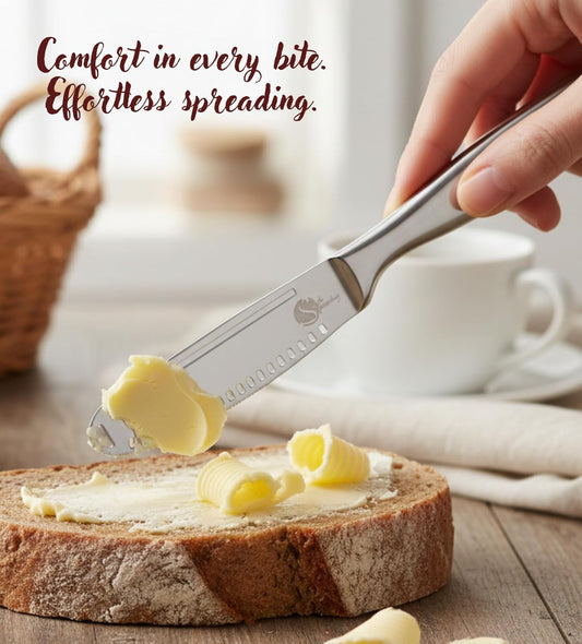 Simple preading Magic Butter Knife Spreader and Curler - Complete Your Kitchen Knives Set, Curl Your Butter with Ease 3 Different Ways