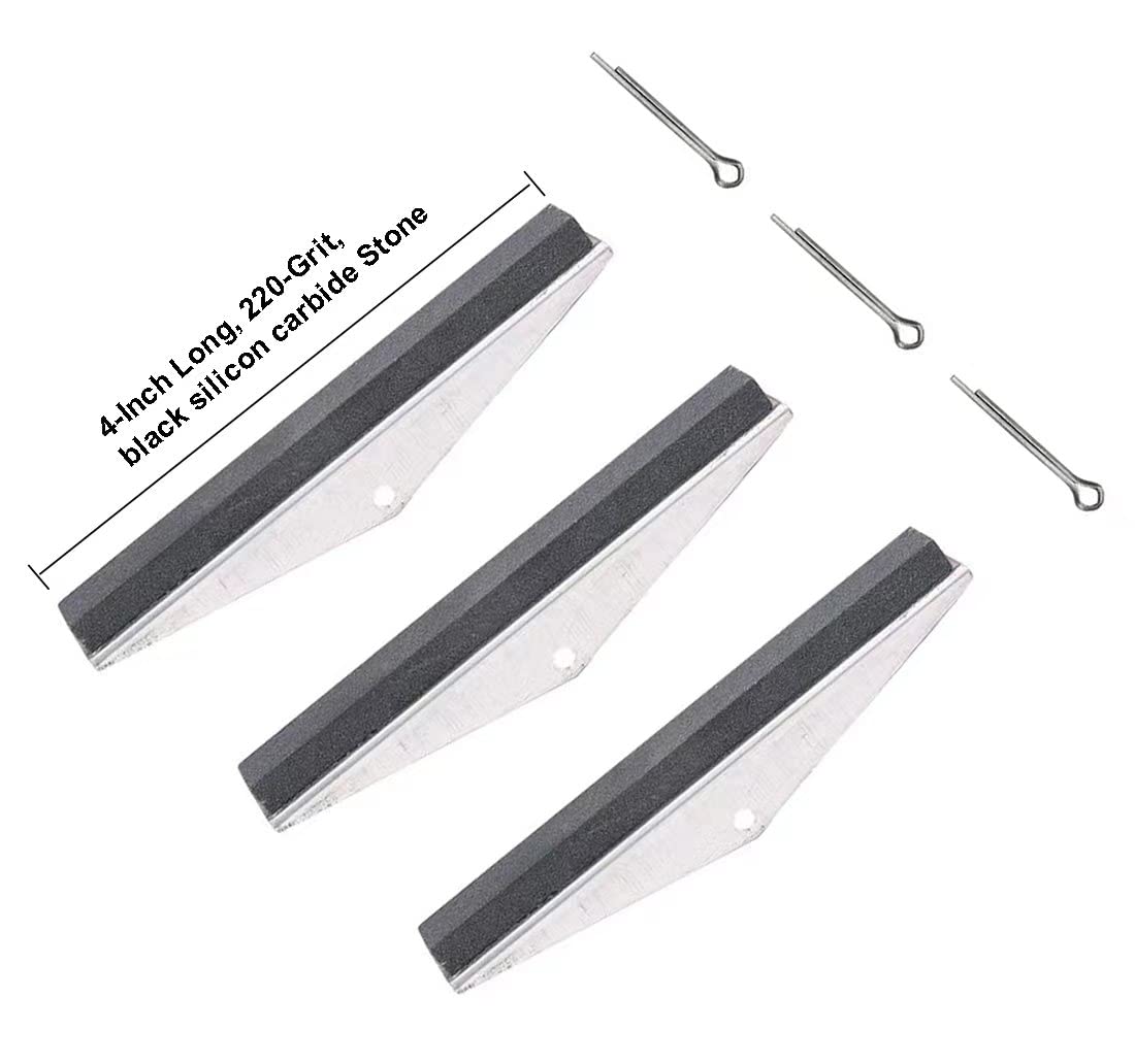 Cylinder Hone Stone Set 3-Piece 4" Long Replacement Stones 220 Grit