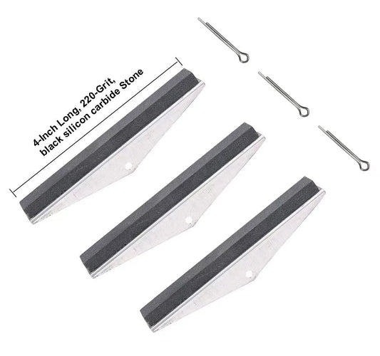 Cylinder Hone Stone Set 3-Piece 4" Long Replacement Stones 220 Grit