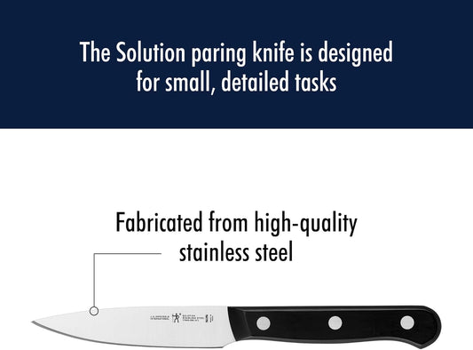 Solution 4-Inch Paring Knife, Razor-Sharp, German Engineered | Informed by 100+ Years of Mastery. Dishwasher safe, Comfortable Grip. Great for Peeling, Coring and Slicing.