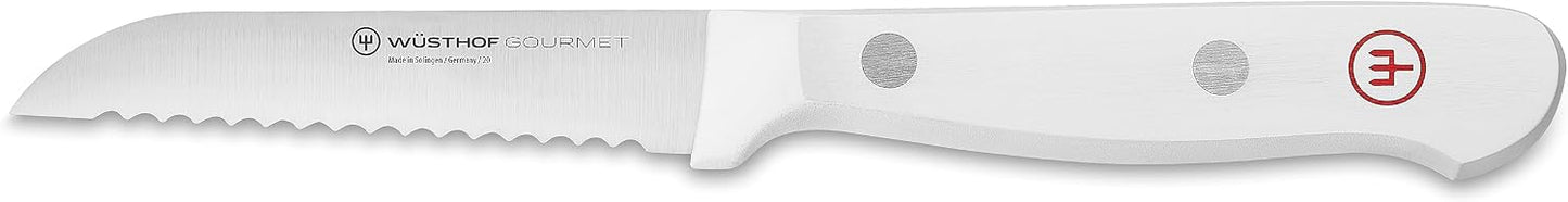 WÜSTHOF Gourmet White 3" Serrated Paring Knife