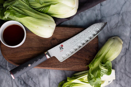 Kaizen 7-inch Hollow Edge Rocking Santoku Knife