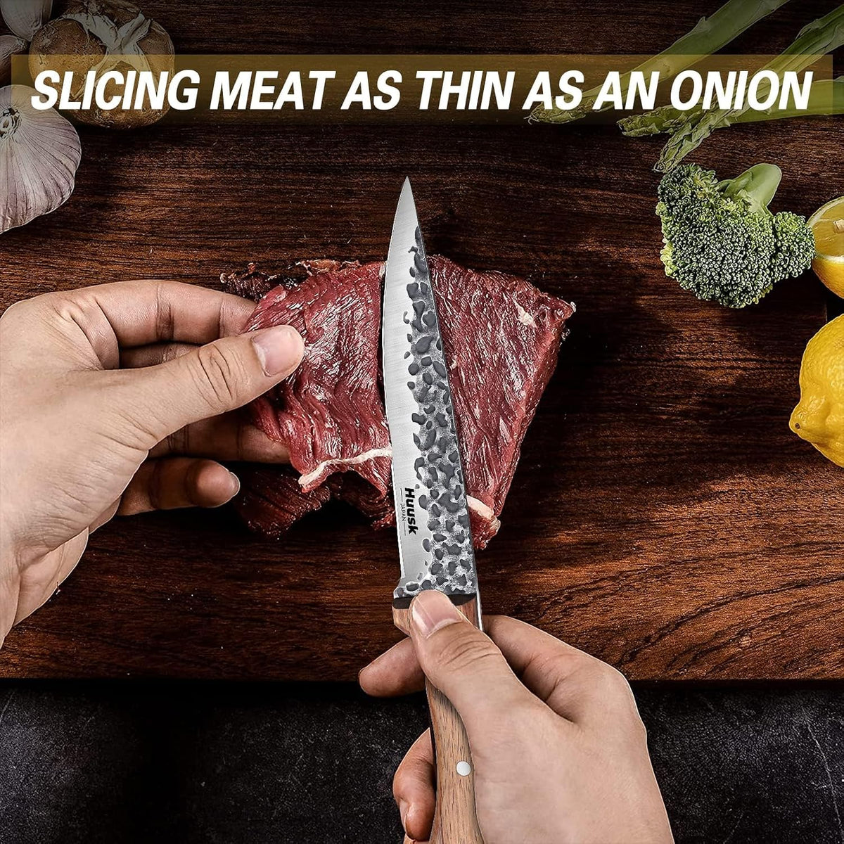 DRGSKL Huusk Knives from Japan, Boning Knife for Meat Cutting 6 inch