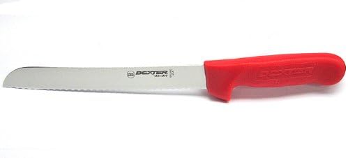 Dexter-Russell Basics P94804B 10" Scalloped Slicer/Bread Knife with Black Polypropylene Handle