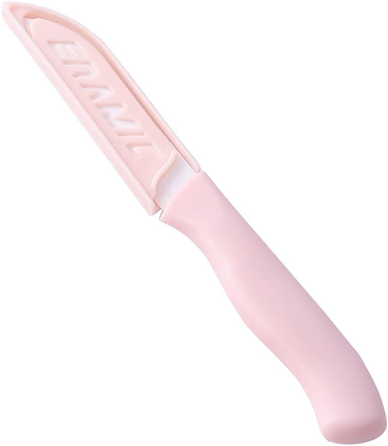 6 Pack Ceramic Paring Knife with Knife Cover, Lightweight Ceramic Knives, Fruit and Vegetable Small Knife (Mix)