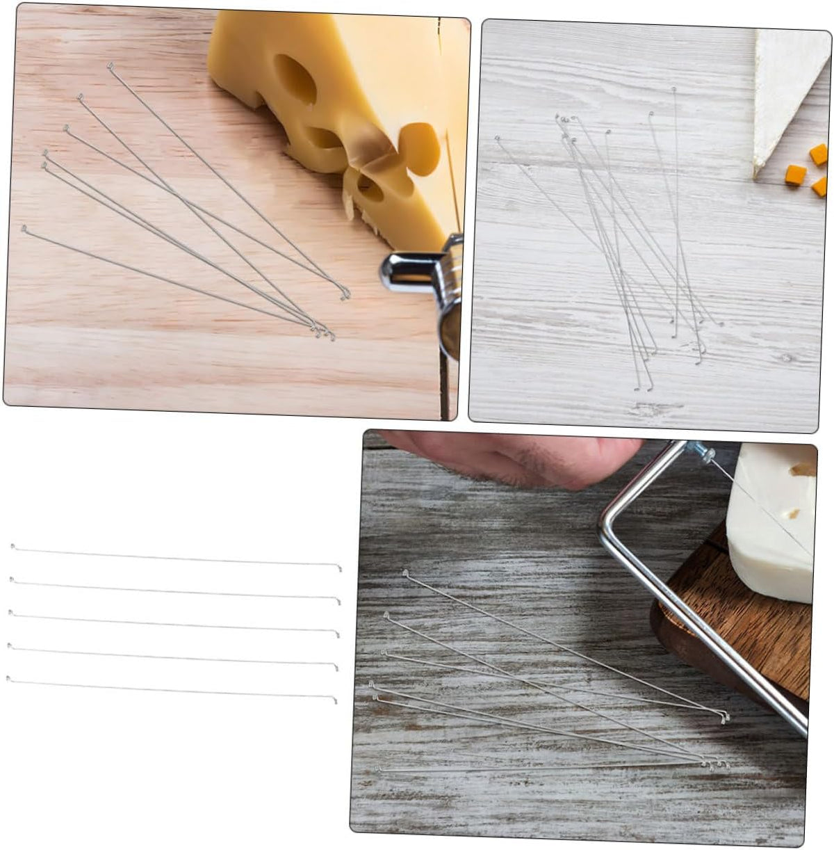 20Pcs Cheese Slicer Wire Replacement 5.51 in Stainless Steel Cheese Cutter Wire Replacement Wires for Cutters for Cutter for Slicing Ham and Butter in Home Kitchen