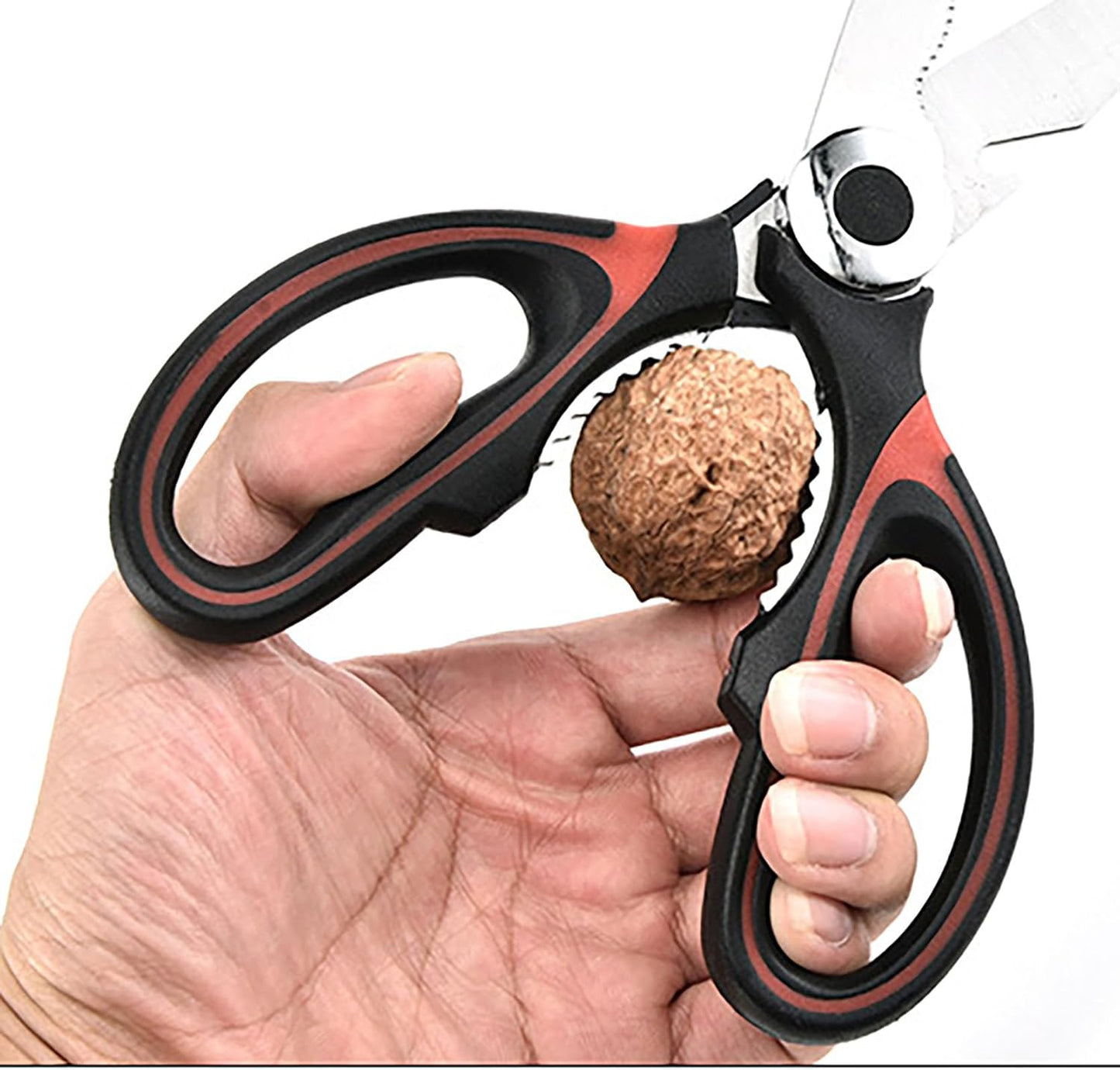 Heavy Duty Kitchen Scissors, 2 Pcs Stainless Steel Multipurpose Sharp Utility Shear for Chicken, Fish, Meat, Bear and Nuts (2)