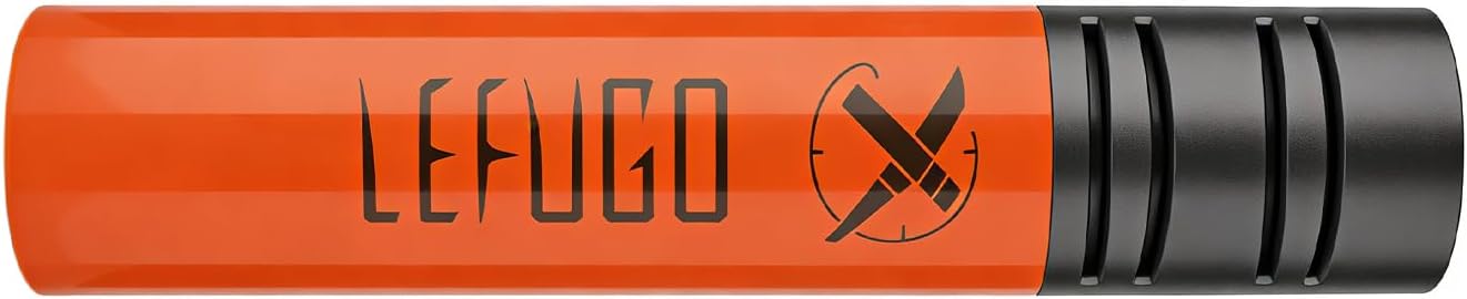 Cordless Electric Knife Sharpener, Portable Rechargeable Electric Knife Sharpener for Home Kitchen, 3-Speed 7000RPM Handheld Tool for Straight Blades (Orange)