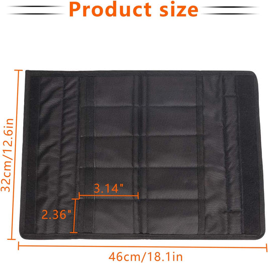 Knife Display Case for 10 Pocket Knives, Folding Knife Storage Organizer, Knives Collection Pouch for Survival, Outdoor