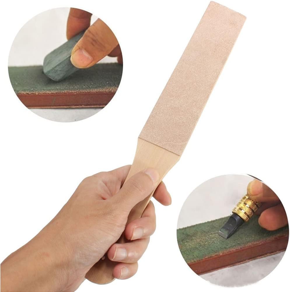 Small Leather Honing Strop Leather Knife Sharpener Leather Sharpening Block Leather Stropping Knife Leather Polishing Strap