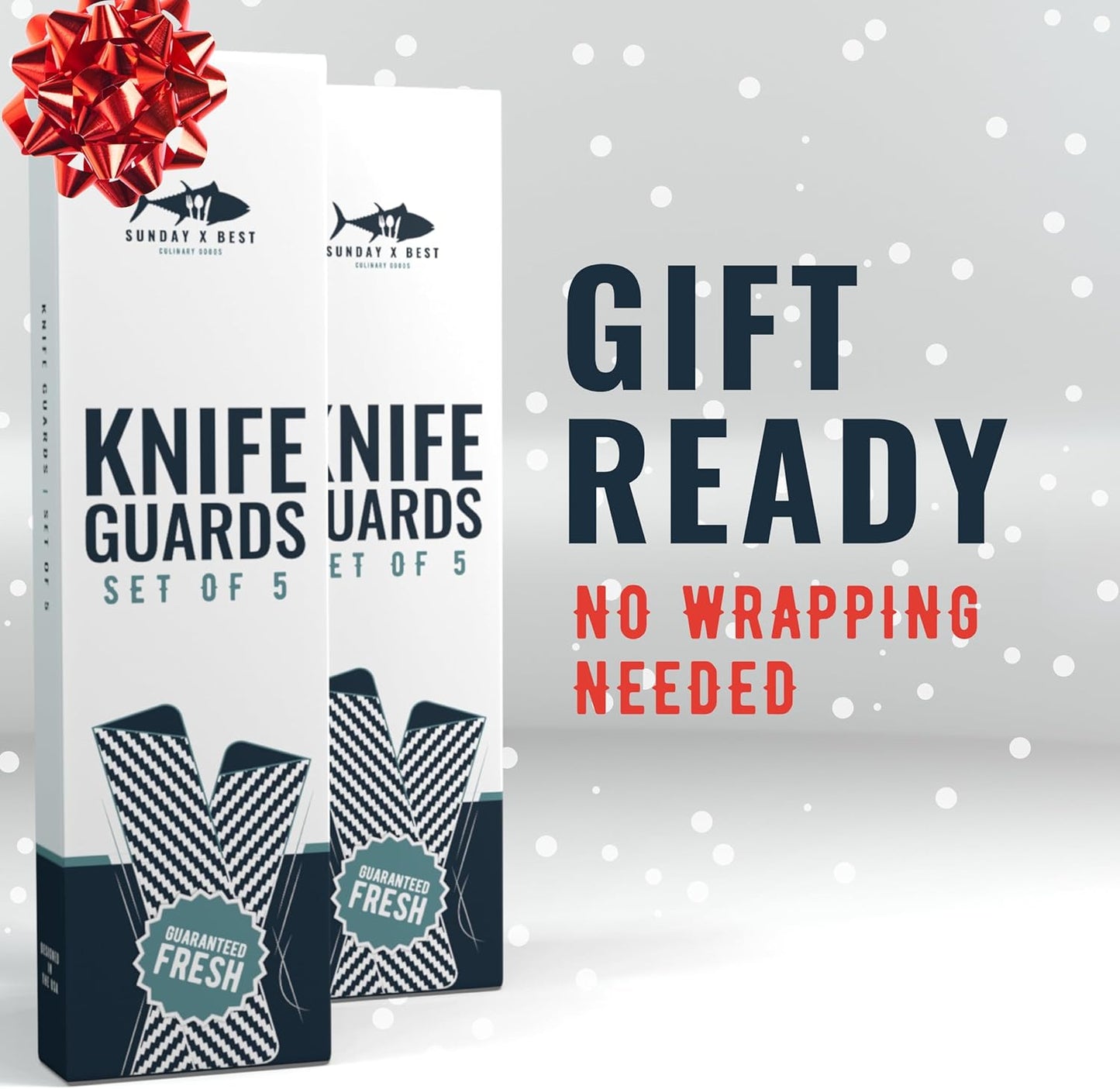 Set of 5 Knife Guards - Protective Knife Sheaths with Felt-Lined Interior for Sharp Blades, Textured Grip for Easy Handling, Fits variety of chef & kitchen Knife sizes