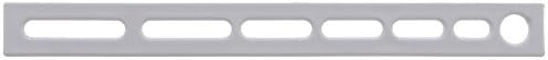 White Polyethylene 7-Slot Top for Stainless Steel Skirted Junior Knife Holder - 14"L x 2"D